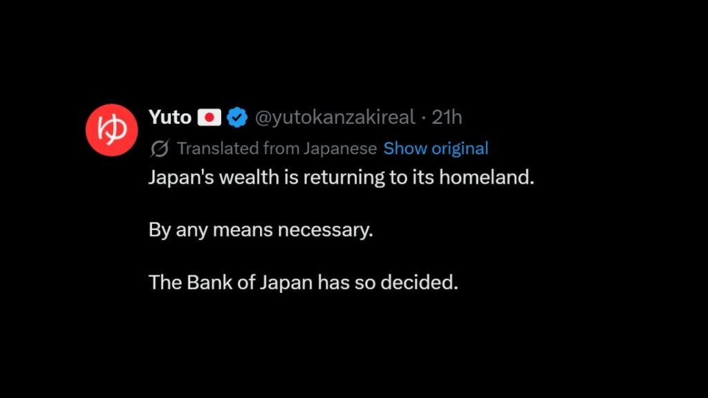 Anonymous BOJ Insider Sparks Panic Over Looming Carry Trade Unwind Sergio Goschenko