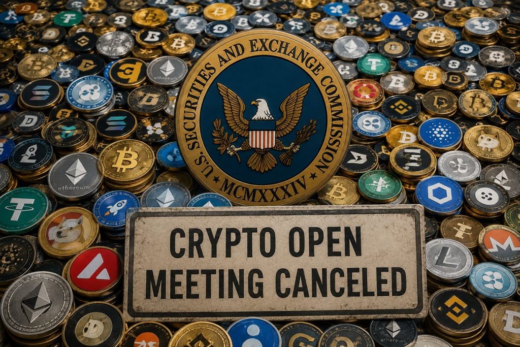 SEC Cancels Open Meeting On Crypto, Political Angle Suspected SEC Cancels Open Meeting On Crypto, Political Angle Suspected